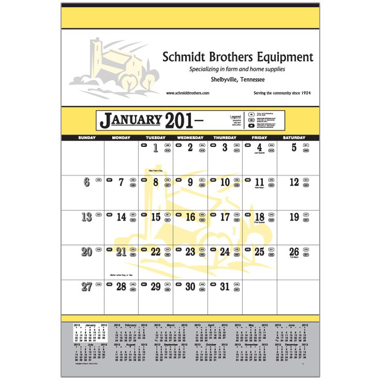 Contractor's 13 Sheet Calendar